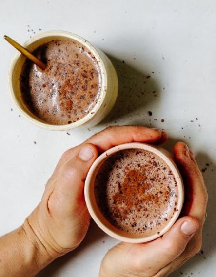 Spiced hazelnut hot chocolate