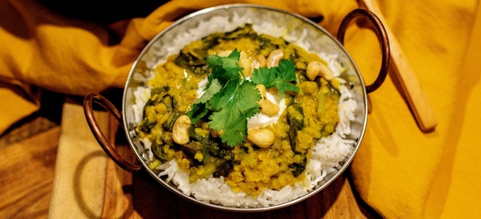 Spinach and Turmeric Dahl